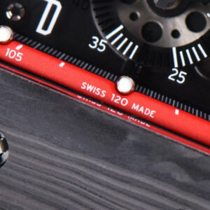RM011 NTPT Chrono KVF Red Skeleton Dial on Black Crown Black Rubber Strap A7750 V2 - Image 8
