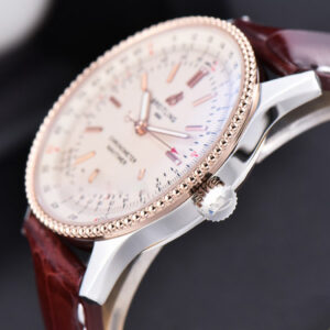 Navitimer TF 41MM RG White Dial White Bezel Brown Leather A2824 - Image 7