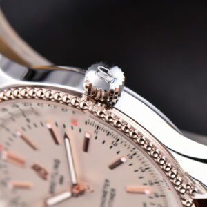 Navitimer TF 41MM RG White Dial White Bezel Brown Leather A2824 - Image 9