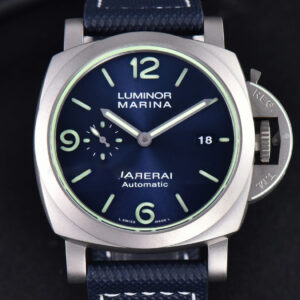 PAM1117 Titanium VSF 44MM Blue Dial Blue Rubber Strap P9010