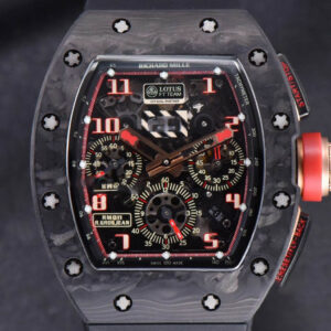 RM011 NTPT Chrono KVF Skeleton Dial on RG Crown Black Rubber Strap A7750 V2