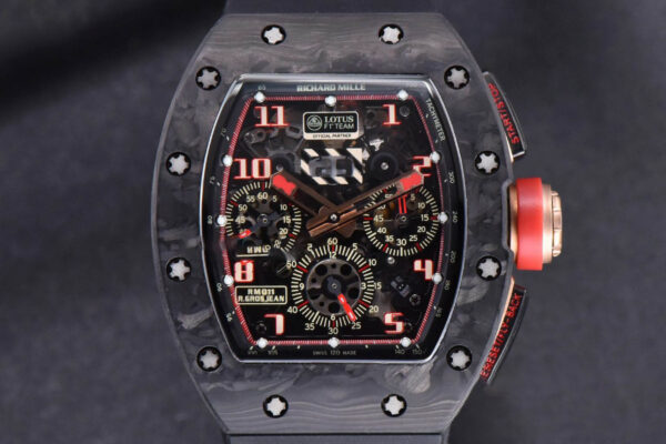 RM011 NTPT Chrono KVF Skeleton Dial on RG Crown Black Rubber Strap A7750 V2