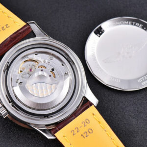 Navitimer TF 41MM RG Black Dial White Bezel Brown Leather Strap A2824 - Image 2