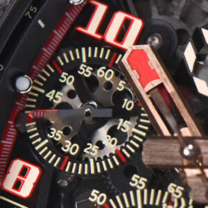 RM011 NTPT Chrono KVF Skeleton Dial on RG Crown Black Rubber Strap A7750 V2 - Image 4