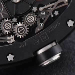 RM001 Tourbillon PVD JBF 47MM Black Skeleton Dial Black Rubber Strap - Image 19
