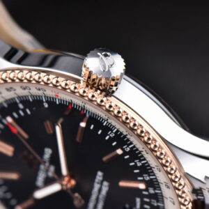 Navitimer TF 41MM RG Black Dial White Bezel Brown Leather Strap A2824 - Image 12