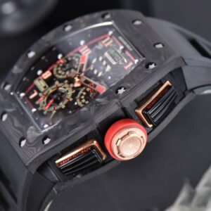 RM011 NTPT Chrono KVF Skeleton Dial on RG Crown Black Rubber Strap A7750 V2 - Image 10
