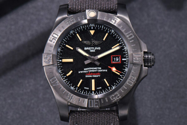 Avenger BlackBird TF 44MM Ti Black Dial Nylon Strap A2824
