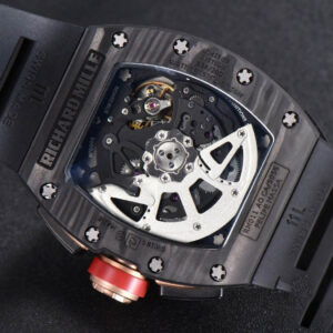 RM011 NTPT Chrono KVF Skeleton Dial on RG Crown Black Rubber Strap A7750 V2 - Image 13