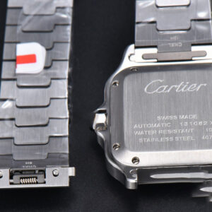 Santos de Cartier Medium SS BVF 35MM Blue Dial SS Bracelet MIYOTA 9015 - Image 3