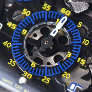 RM011 NTPT Chrono KVF Skeleton Dial on Blue Crown Black Rubber Strap A7750 V2 - Image 5