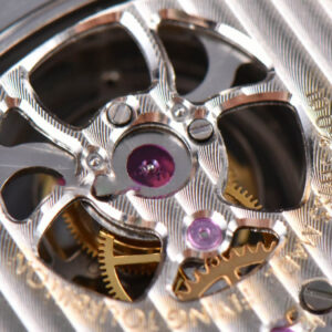 Hommage Flying Tourbillon RDDBHO0568 SS JBF 43MM White Dial Black Croc Leather Strap - Image 13