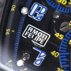 RM011 NTPT Chrono KVF Skeleton Dial on Blue Crown Black Rubber Strap A7750 V2 - Image 6