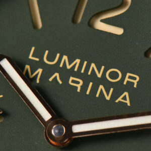 PAM911 Luminor Marina Noob 44MM Green Dial Brown Leather Strap A6497 - Image 3