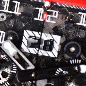 RM011 NTPT Chrono KVF Red Skeleton Dial on Black Crown Red Rubber Strap A7750 V2 - Image 4
