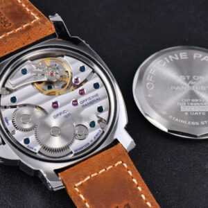 PAM911 Luminor Marina Noob 44MM Green Dial Brown Leather Strap A6497 - Image 19
