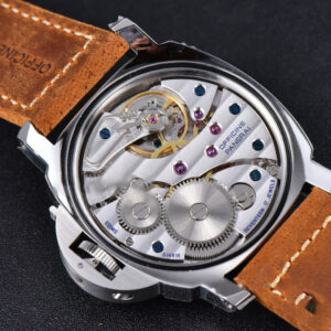 PAM911 Luminor Marina Noob 44MM Green Dial Brown Leather Strap A6497 - Image 20