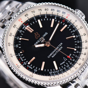 Navitimer TF 41MM SS Black Dial White Bezel SS Bracelet A2824 - Image 6