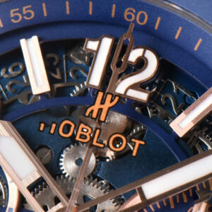 Big Bang Unico 45mm BBF RG Blue Ceramic Skeleton Dial Black Rubber Strap A1280 - Image 23
