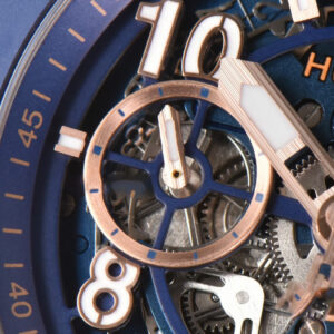 Big Bang Unico 45mm BBF RG Blue Ceramic Skeleton Dial Black Rubber Strap A1280 - Image 24