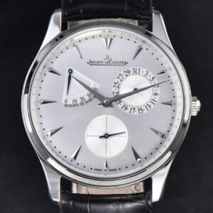 Master Ultra Thin Réserve de Marche 1378420 ZF 39MM Silver Dial Black Leather Strap A938