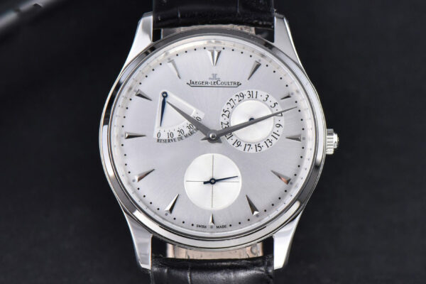 Master Ultra Thin Réserve de Marche 1378420 ZF 39MM Silver Dial Black Leather Strap A938