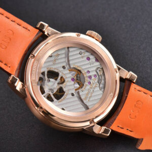 Hommage Flying Tourbillon RDDBHO0568 RG JBF 43MM White/RG Dial Brown Croc Leather Strap - Image 15