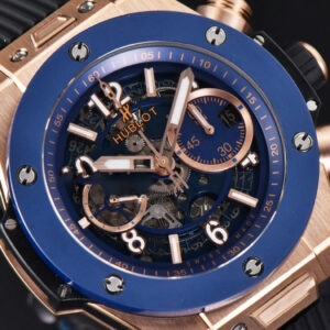 Big Bang Unico 45mm BBF RG Blue Ceramic Skeleton Dial Black Rubber Strap A1280 - Image 30