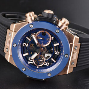 Big Bang Unico 45mm BBF RG Blue Ceramic Skeleton Dial Black Rubber Strap A1280 - Image 31