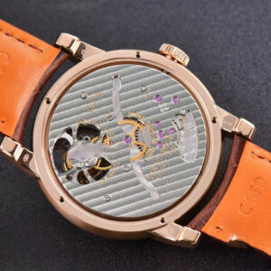 Hommage Flying Tourbillon RDDBHO0568 RG JBF 43MM White/RG Dial Brown Croc Leather Strap - Image 20