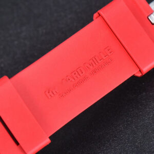 RM011 NTPT Chrono KVF Red Skeleton Dial on Black Crown Red Rubber Strap A7750 V2 - Image 18