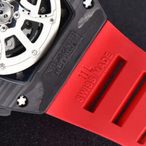 RM011 NTPT Chrono KVF Red Skeleton Dial on Black Crown Red Rubber Strap A7750 V2 - Image 19