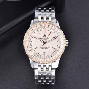 Navitimer TF 41MM RG White Dial White Bezel SS Bracelet A2824 - Image 6