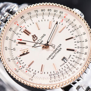 Navitimer TF 41MM RG White Dial White Bezel SS Bracelet A2824 - Image 12