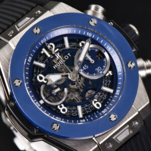 Big Bang Unico 45mm BBF Blue Ceramic Skeleton Dial Black Rubber Strap A1280 - Image 19
