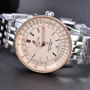 Navitimer TF 41MM RG White Dial White Bezel SS Bracelet A2824 - Image 16