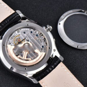 Master Ultra Thin Réserve de Marche 1378420 ZF 39MM Silver Dial Black Leather Strap A938 - Image 19