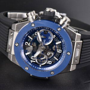 Big Bang Unico 45mm BBF Blue Ceramic Skeleton Dial Black Rubber Strap A1280 - Image 20