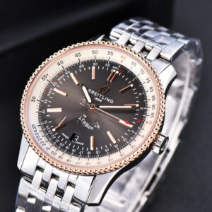 Navitimer TF 41MM RG Black Dial White Bezel SS Bracelet A2824 - Image 8