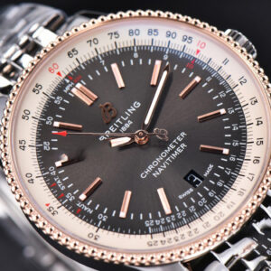 Navitimer TF 41MM RG Black Dial White Bezel SS Bracelet A2824 - Image 13