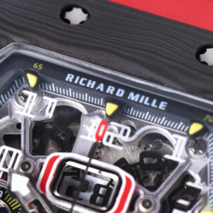 RM011 NTPT Chrono KVF Skeleton Dial on Black Crown Red Rubber Strap A7750 V2 - Image 3