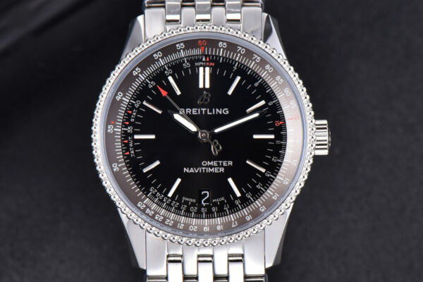 Navitimer TF 38MM SS Black Dial Gray Bezel SS Bracelet A2824
