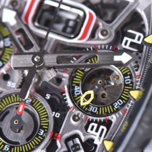 RM011 NTPT Chrono KVF Skeleton Dial on Black Crown Red Rubber Strap A7750 V2 - Image 5