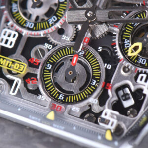 RM011 NTPT Chrono KVF Skeleton Dial on Black Crown Red Rubber Strap A7750 V2 - Image 6