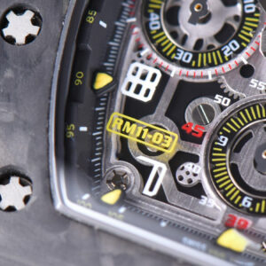RM011 NTPT Chrono KVF Skeleton Dial on Black Crown Red Rubber Strap A7750 V2 - Image 7