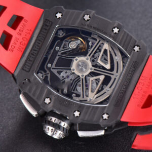 RM011 NTPT Chrono KVF Skeleton Dial on Black Crown Red Rubber Strap A7750 V2 - Image 14