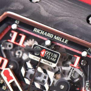 RM011 NTPT Chrono KVF Red Skeleton Dial on Red Crown Red Rubber Strap A7750 V2 - Image 3
