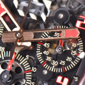 RM011 NTPT Chrono KVF Red Skeleton Dial on Red Crown Red Rubber Strap A7750 V2 - Image 5