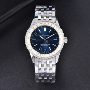 Navitimer TF 38MM SS Blue Dial White Bezel SS Bracelet A2824 - Image 3