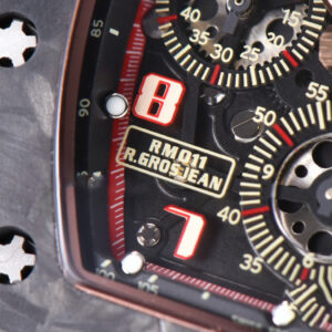 RM011 NTPT Chrono KVF Red Skeleton Dial on Red Crown Red Rubber Strap A7750 V2 - Image 7